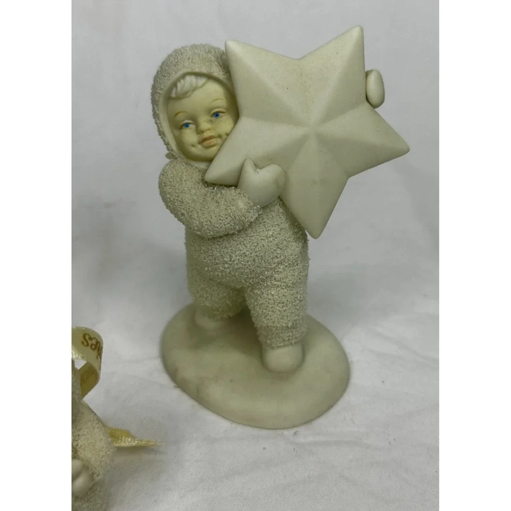 Snow Babies Dept 56 Starshine Make it Shine Found Biggest Star Set 3